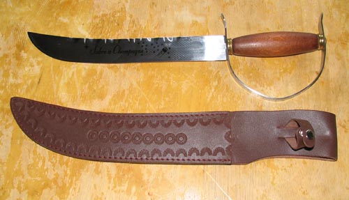  Champagne Sword with Leather Sheath 